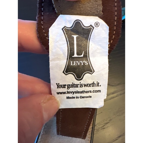 Levys Standard Suede Guitar Strap Brown Made In Canada Adjustable Length - Picture 6 of 6